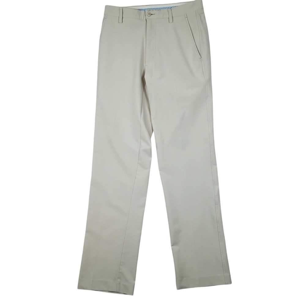 FootJoy Golf Pants Mens 30x34 Stone Performance Stretch Trousers Flat Front